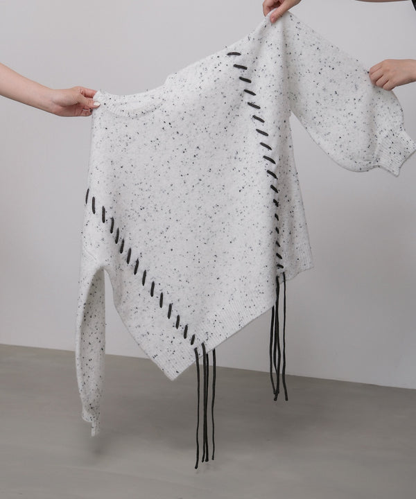 チョコッチップ編み上げトップス