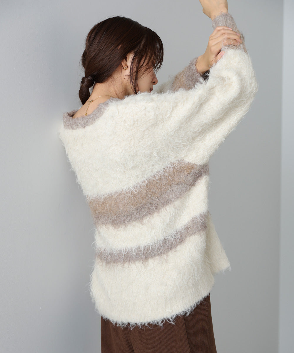 ボーダーケガキトップス