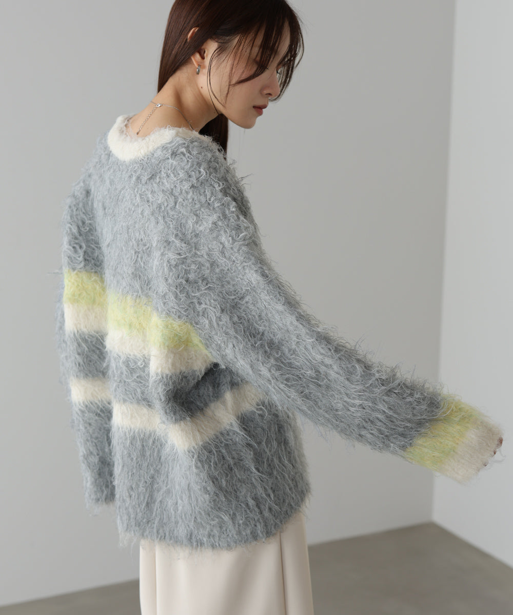 ボーダーケガキトップス