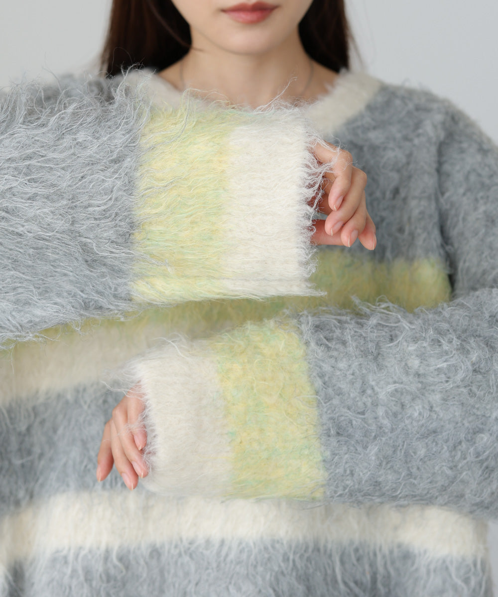 ボーダーケガキトップス