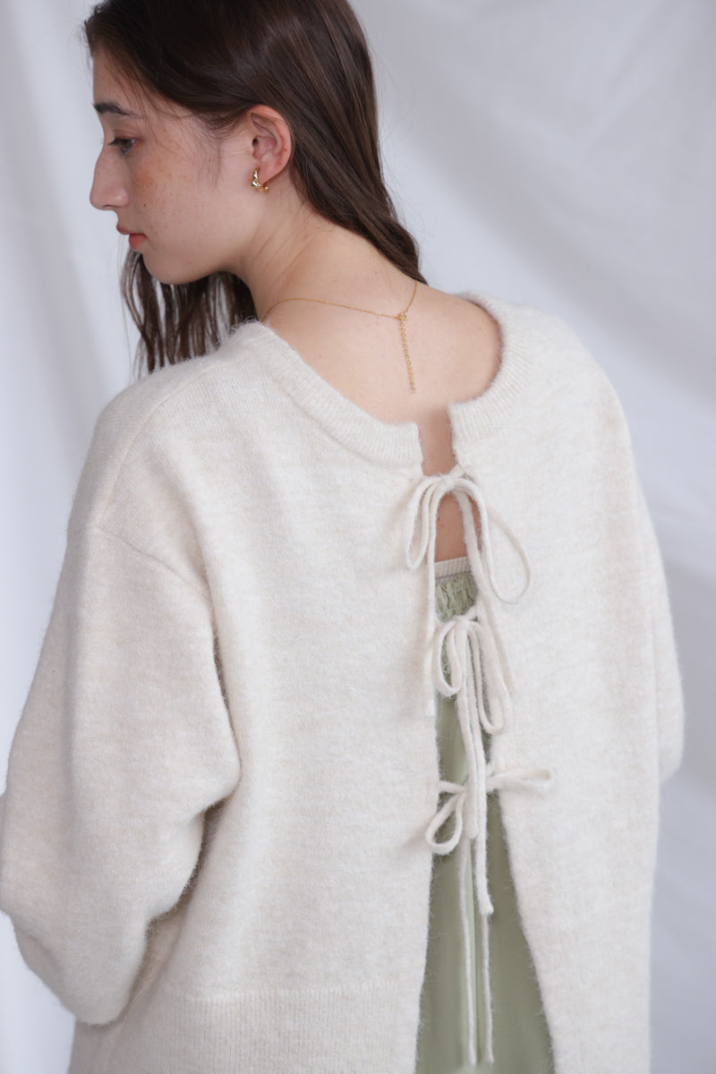 前後2WAYニットトップス+タックキャミワンピース