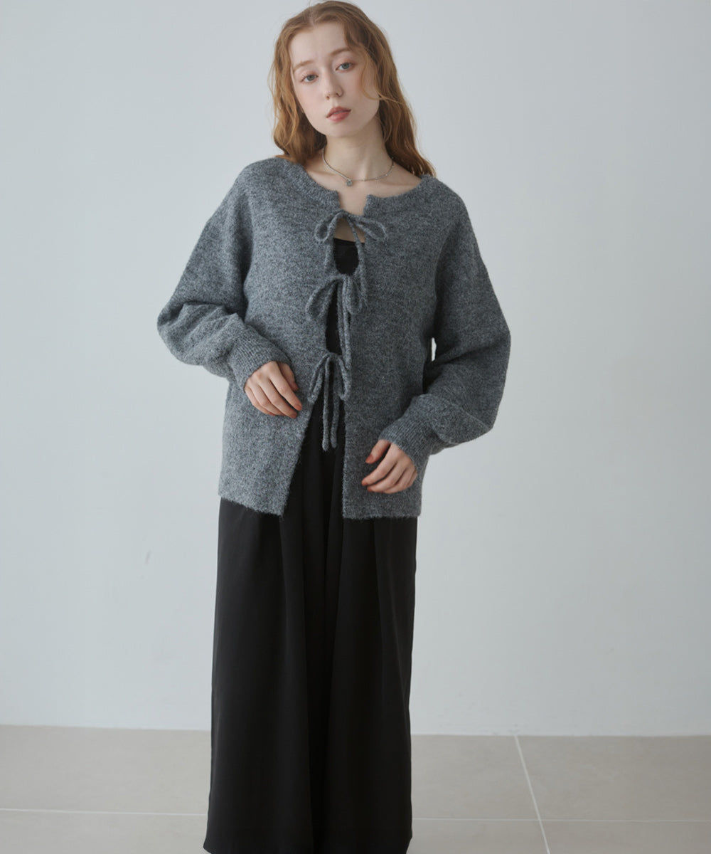 前後2WAYニットトップス+タックキャミワンピース