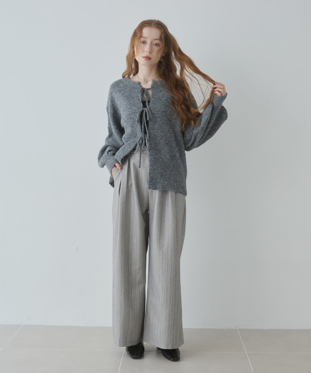 前後2WAYニットトップス+タックキャミワンピース