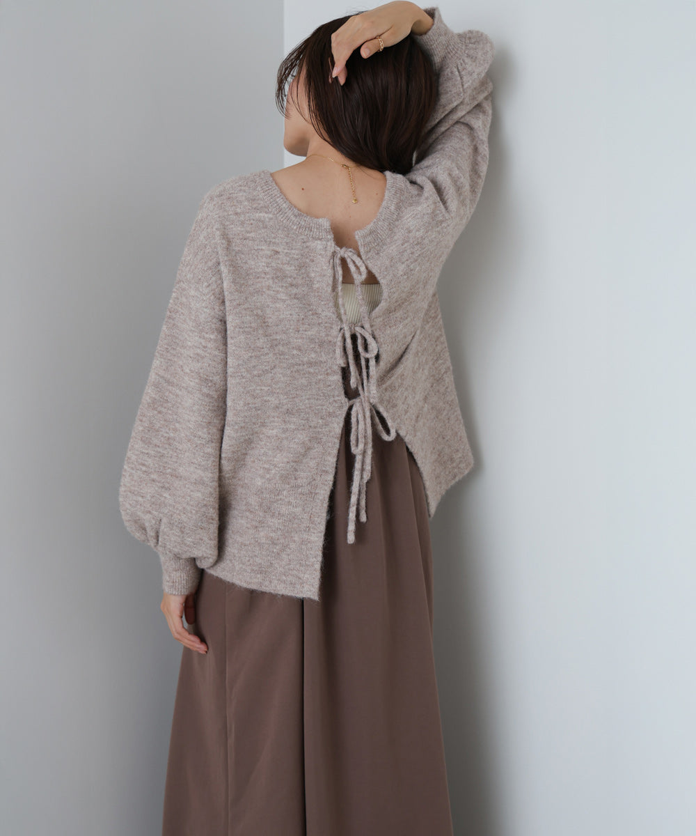 前後2WAYニットトップス+タックキャミワンピース