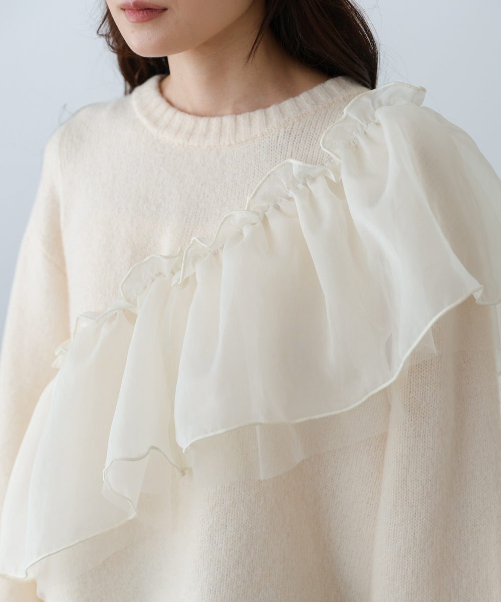 エニーウェイフリルニットトップス