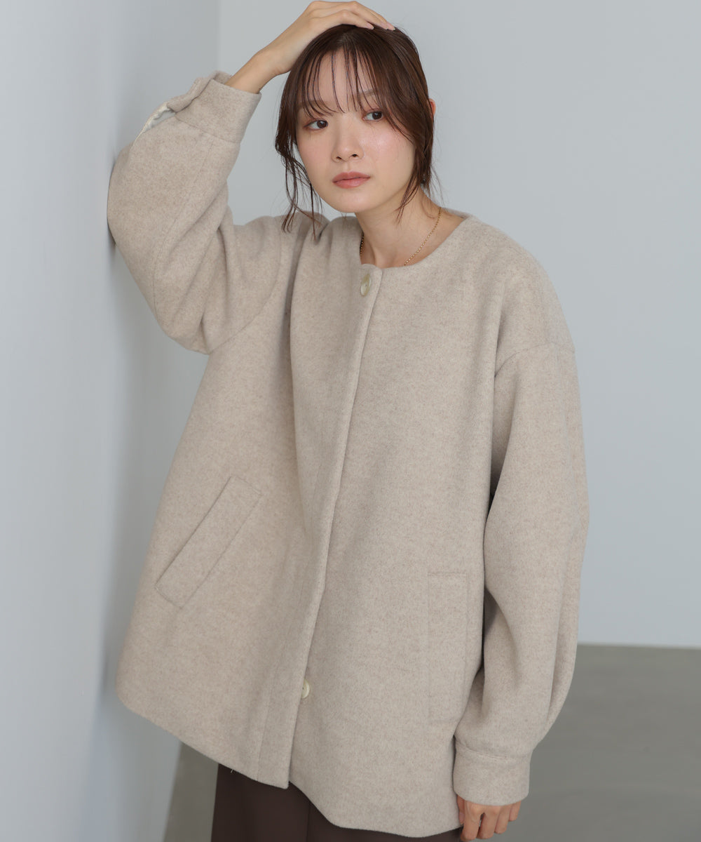 2WAYビッグカラーハーフコート