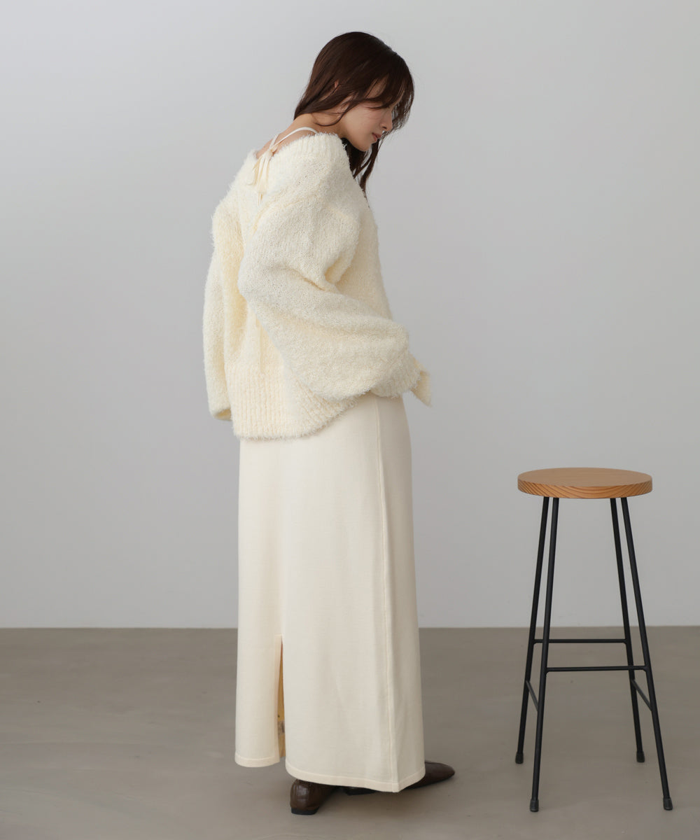 前後2WAYニットカーディガン+ニットキャミワンピース