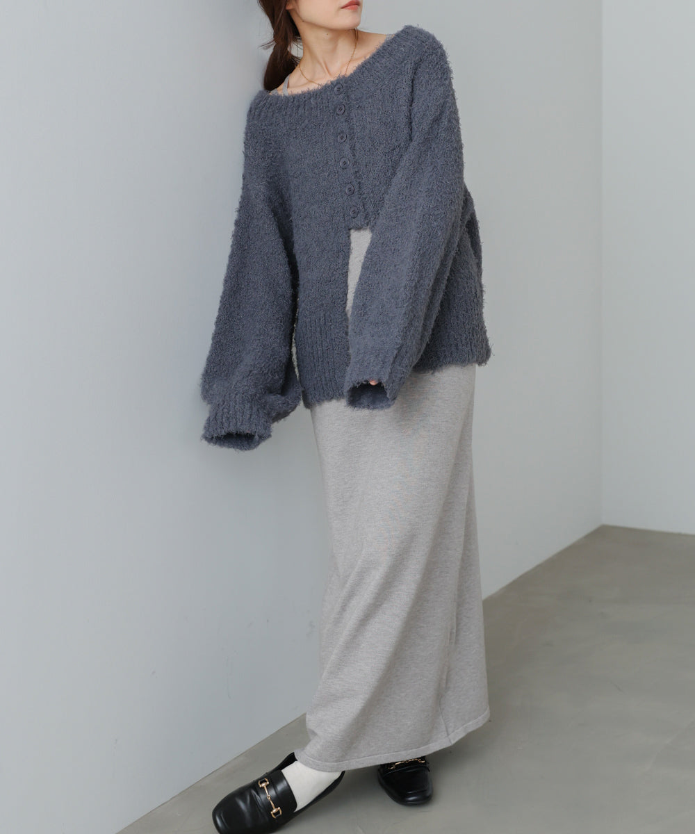 前後2WAYニットカーディガン+ニットキャミワンピース