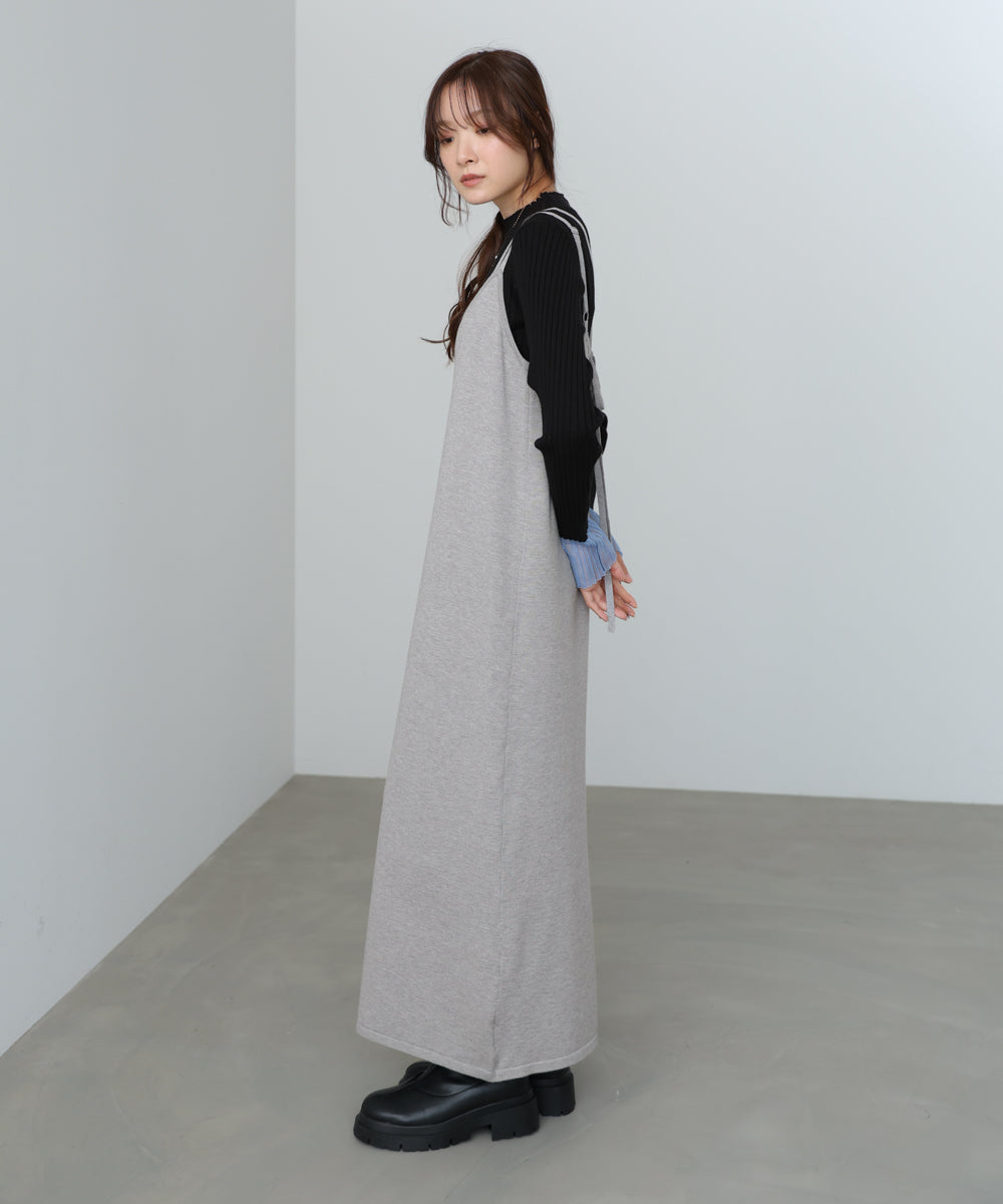 前後2WAYニットカーディガン+ニットキャミワンピース