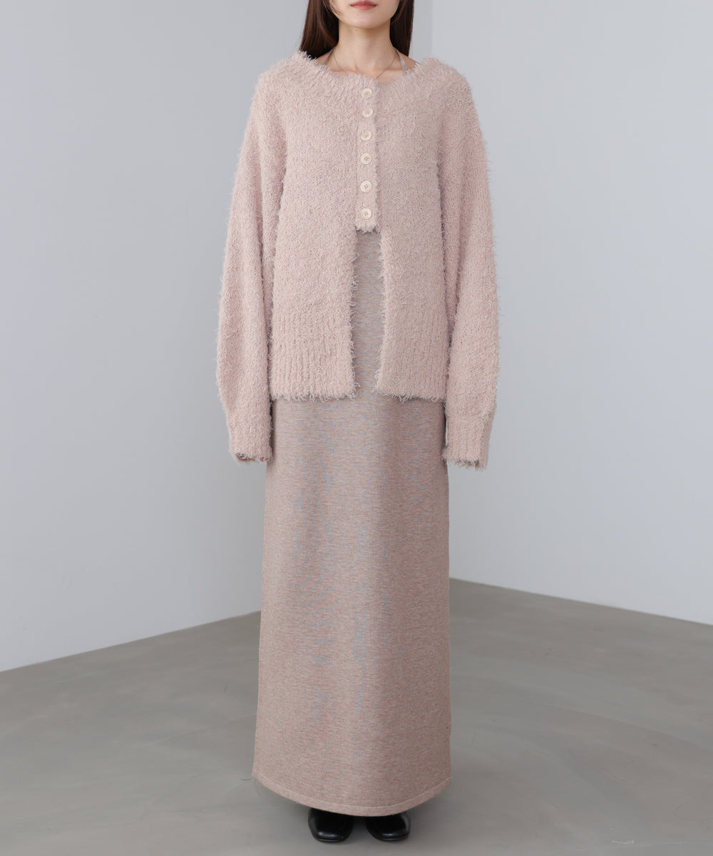 前後2WAYニットカーディガン+ニットキャミワンピース