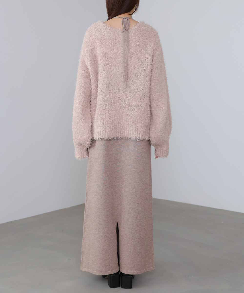 前後2WAYニットカーディガン+ニットキャミワンピース