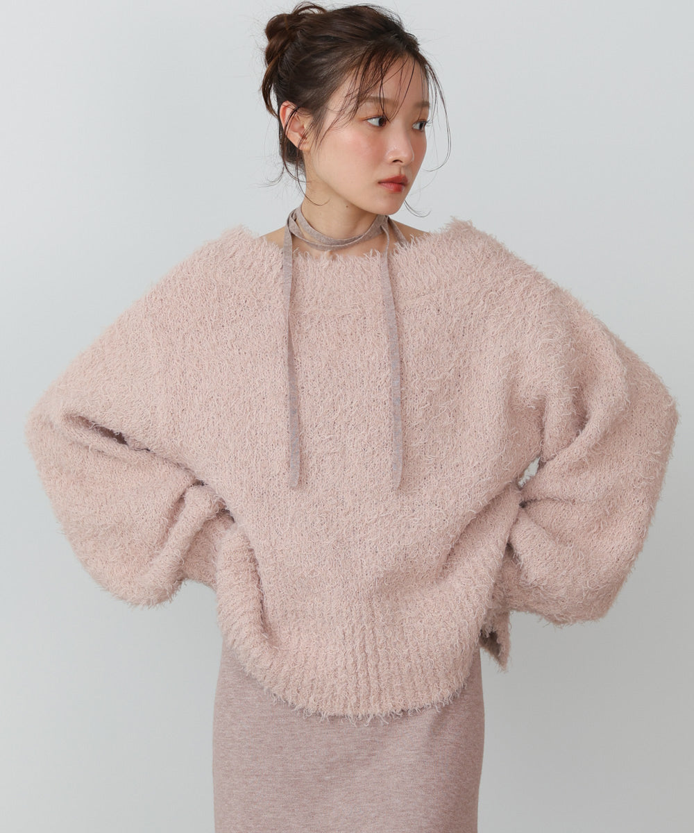 前後2WAYニットカーディガン+ニットキャミワンピース