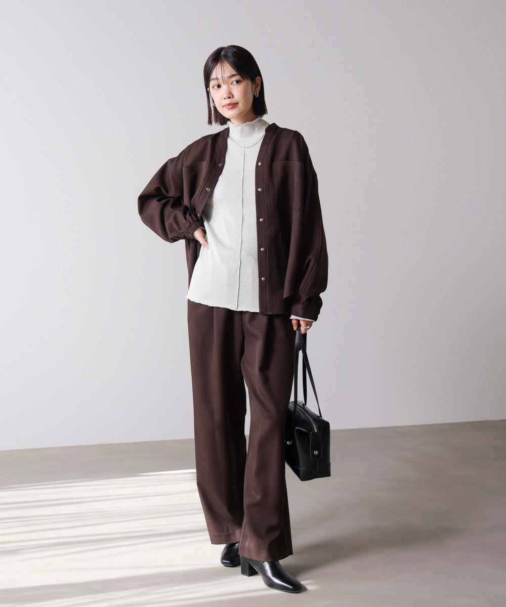 ラメカットソーハイネックインナー