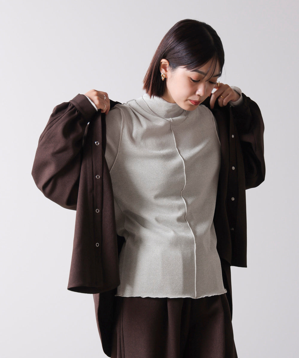 ラメカットソーハイネックインナー