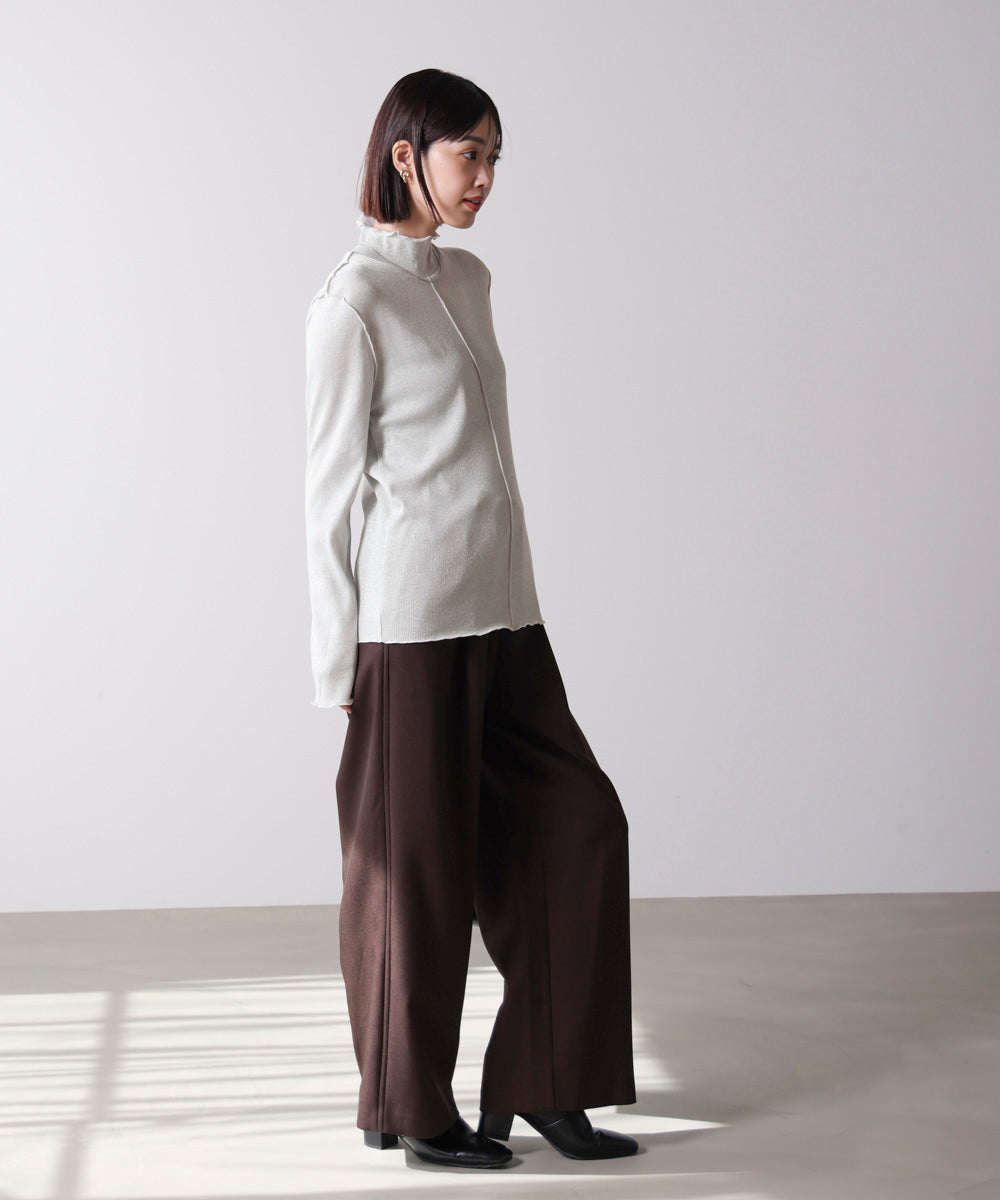 ラメカットソーハイネックインナー