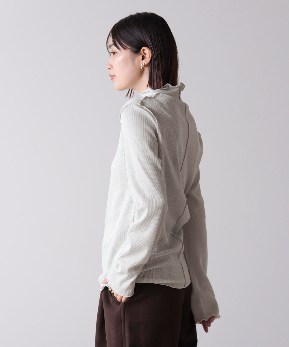 ラメカットソーハイネックインナー