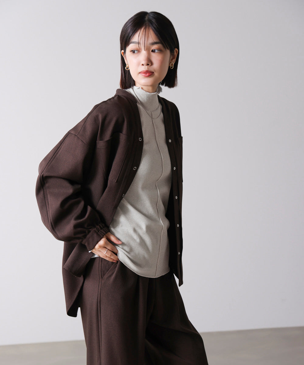 ラメカットソーハイネックインナー