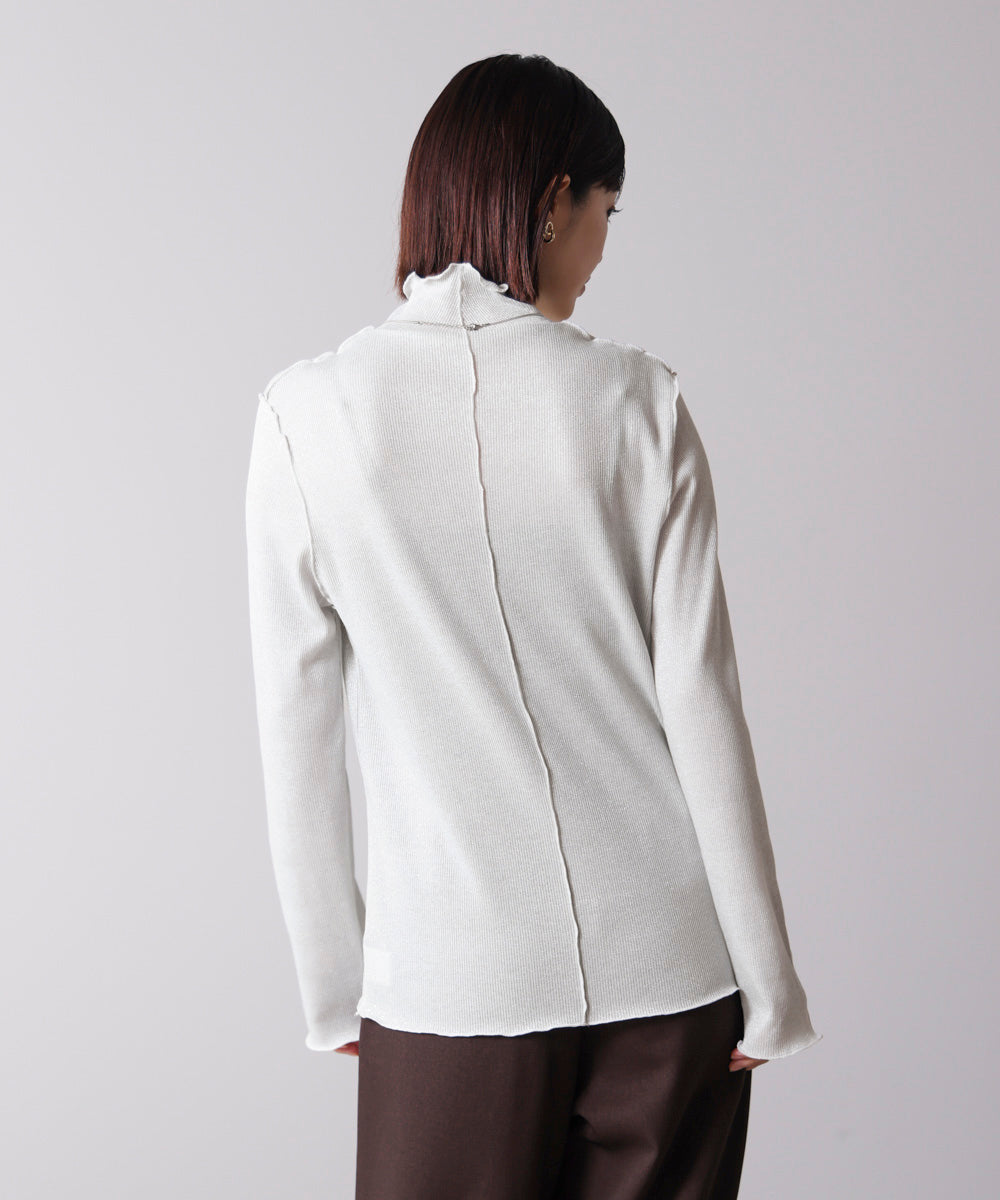 ラメカットソーハイネックインナー