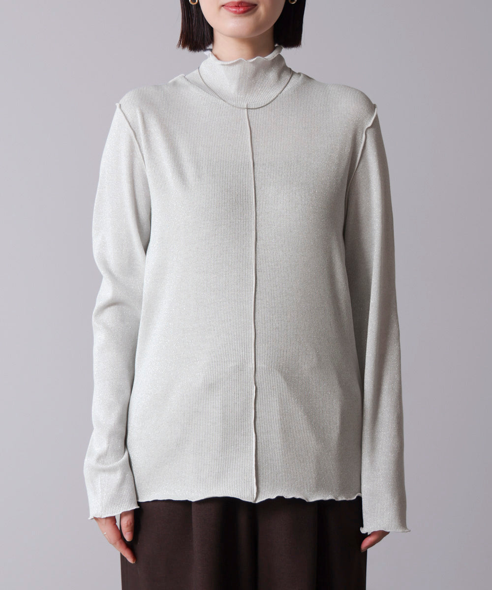 ラメカットソーハイネックインナー