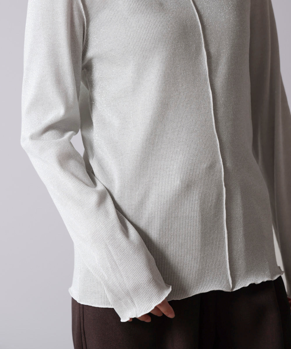 ラメカットソーハイネックインナー