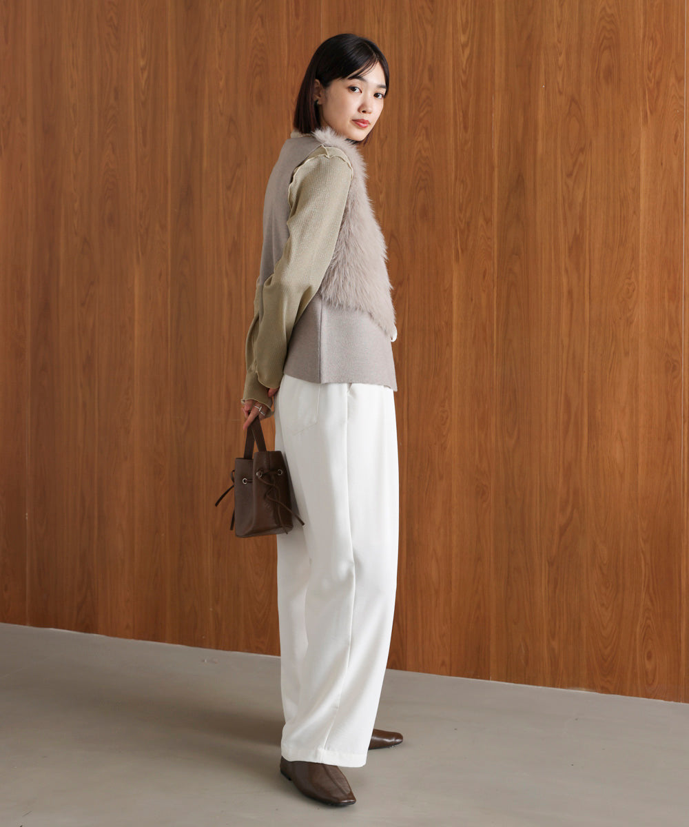 ラメカットソーハイネックインナー