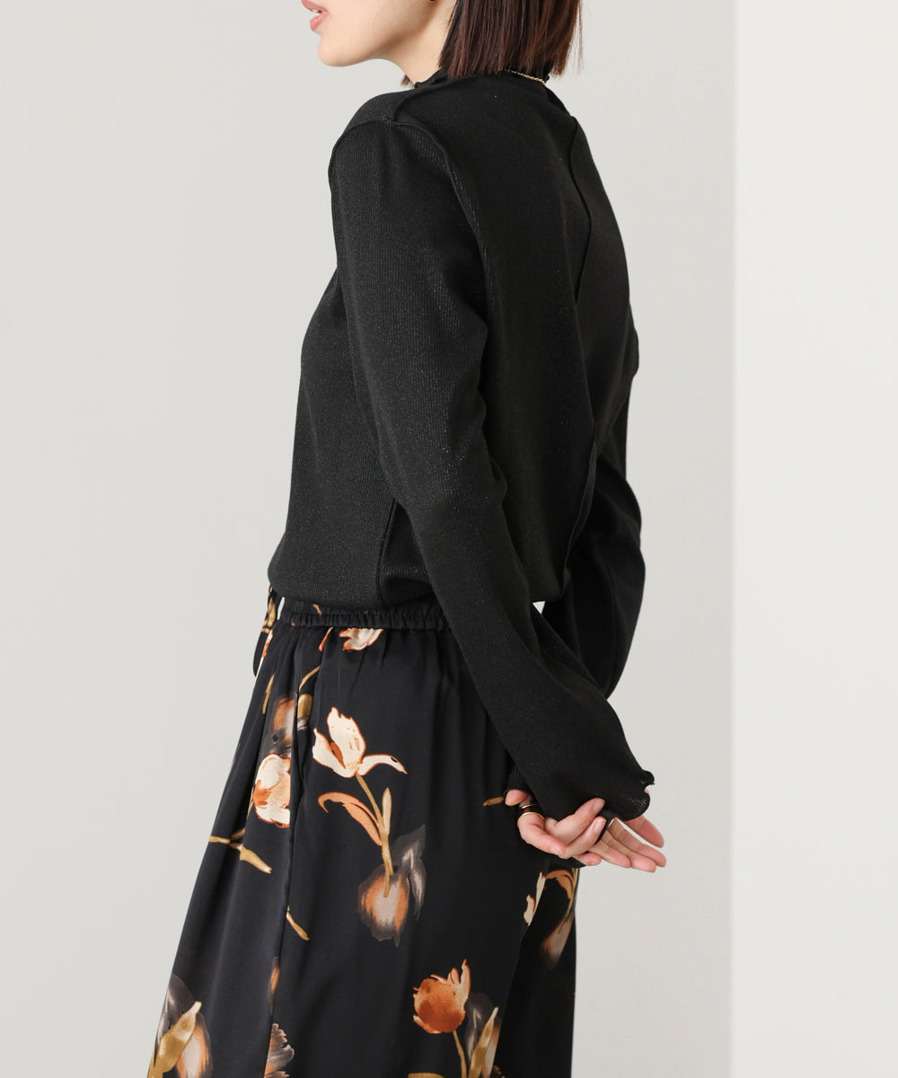 ラメカットソーハイネックインナー