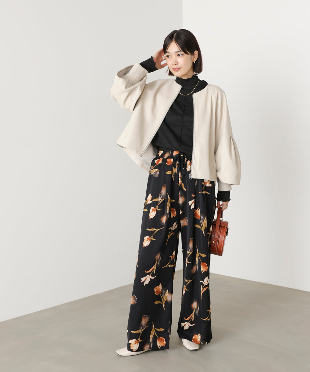 ラメカットソーハイネックインナー