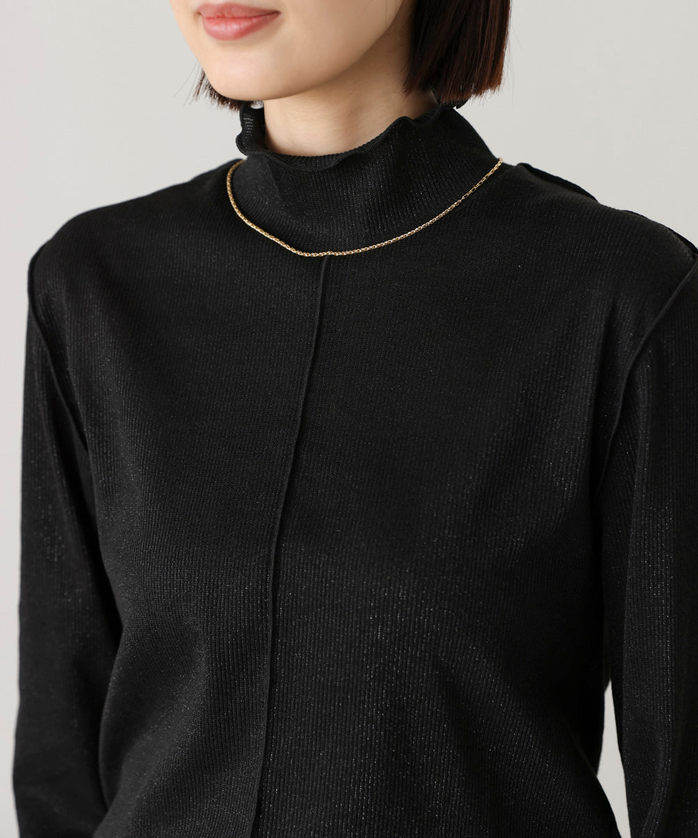 ラメカットソーハイネックインナー