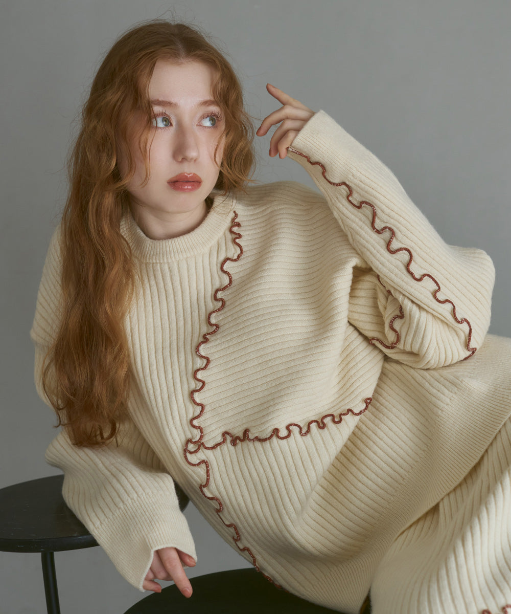 ランダムメロウニットトップス