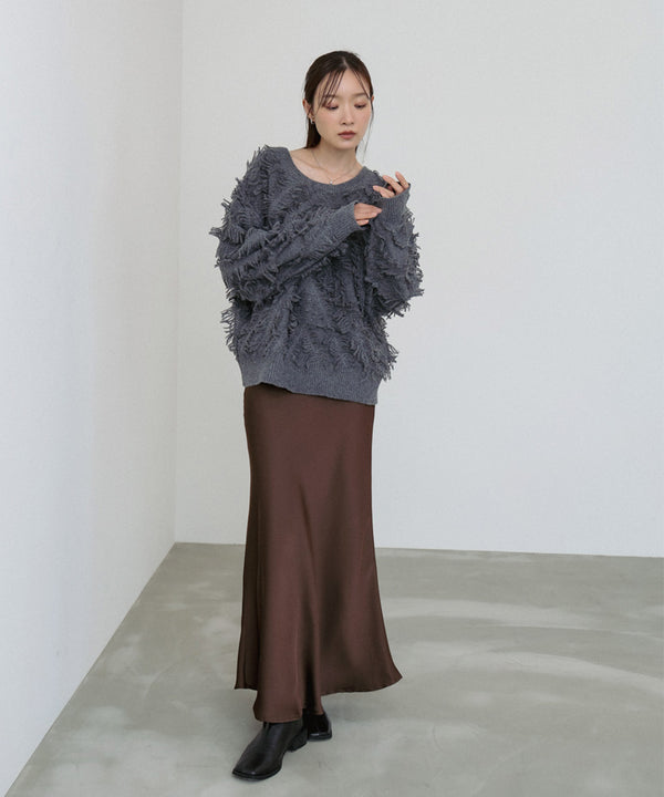 前後2WAYシャギーニットトップス