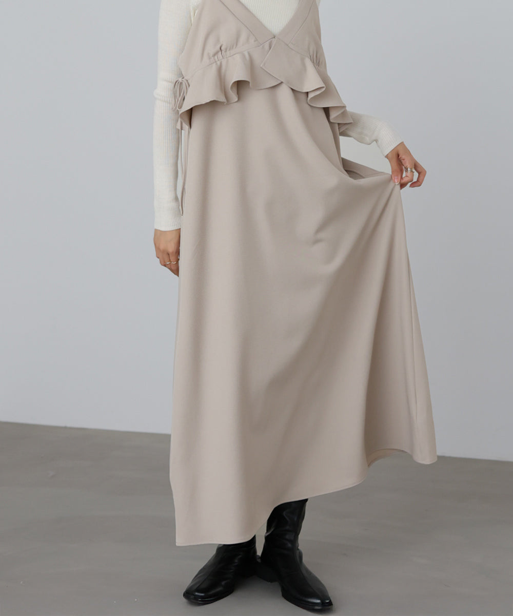 ペプラムキャミワンピース