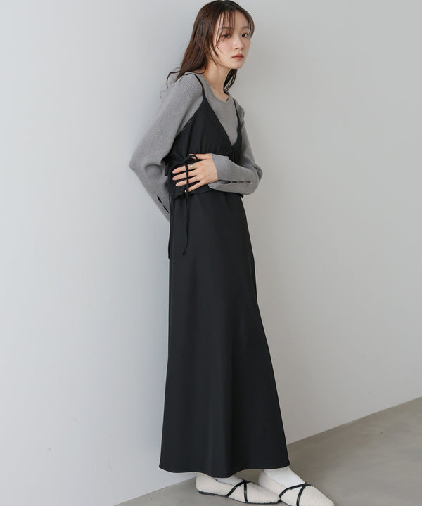 ペプラムキャミワンピース