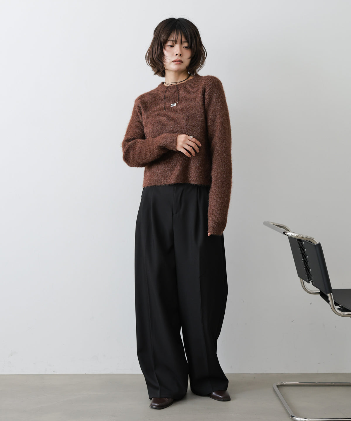 シャギーシャイニーニット