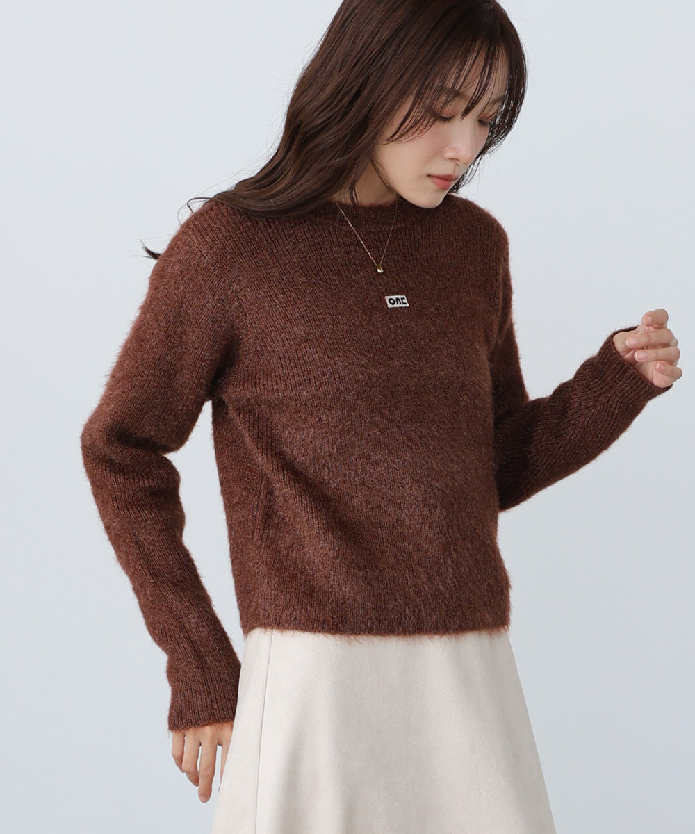 シャギーシャイニーニット