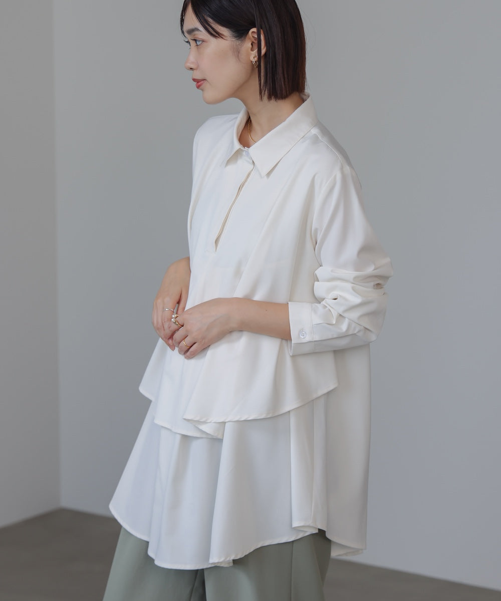 フレアシャツチュニック
