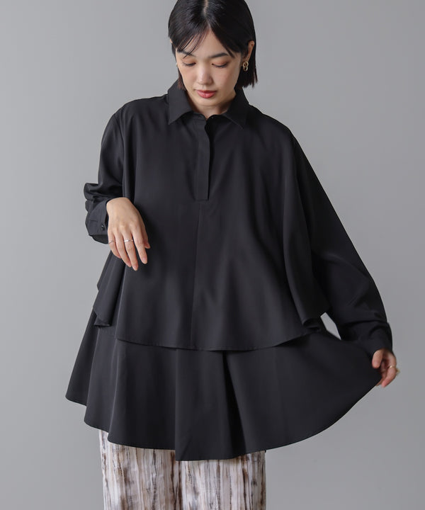 フレアシャツチュニック