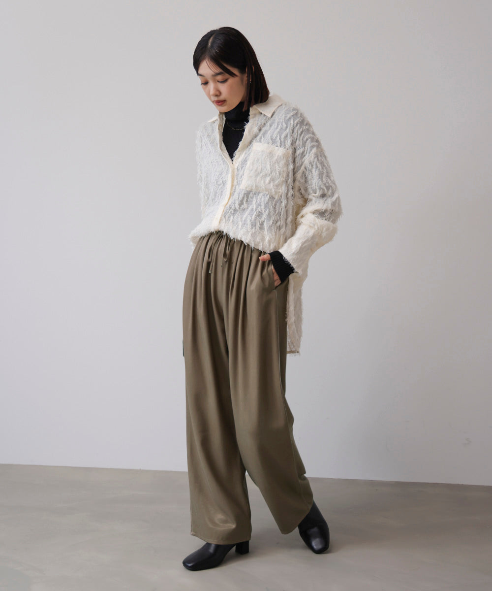 ツイルサテンパンツ