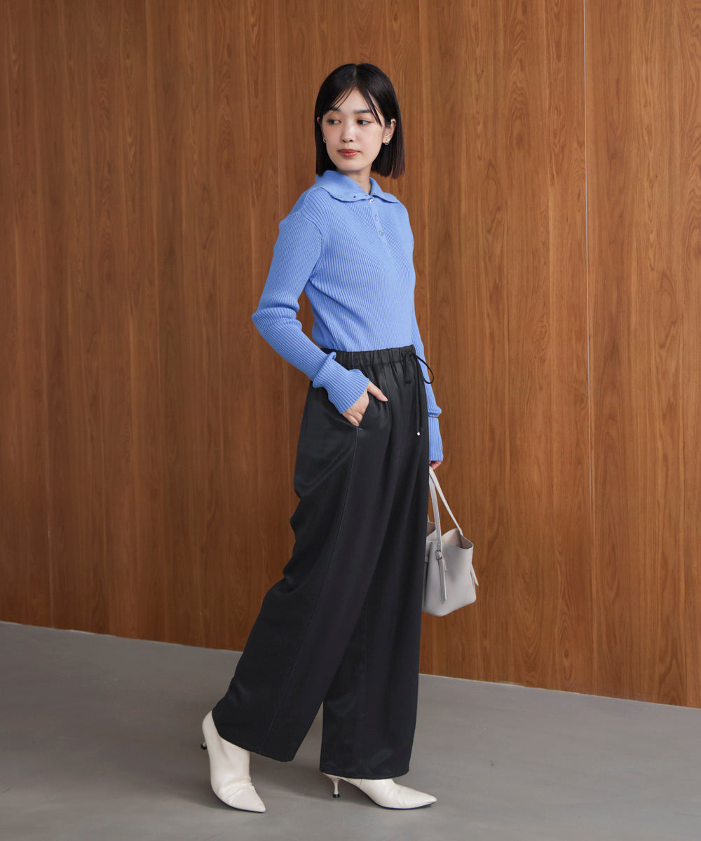 ツイルサテンパンツ