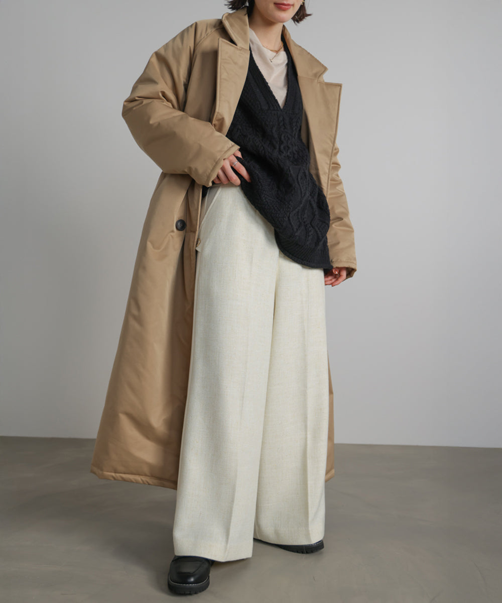 ブロッキングワイドパンツ