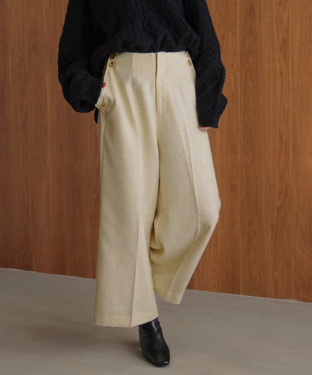 ブロッキングワイドパンツ