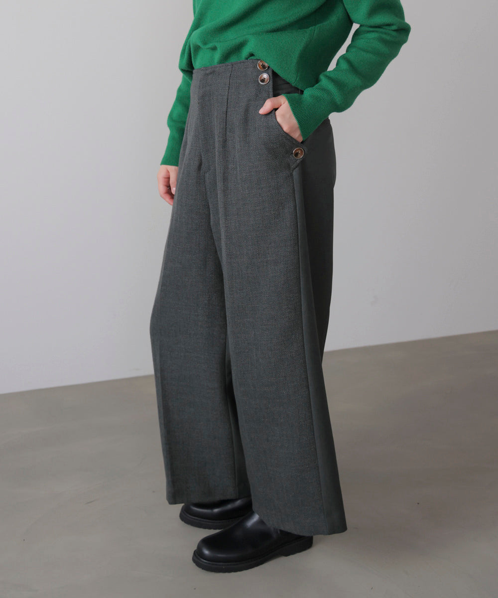 ブロッキングワイドパンツ