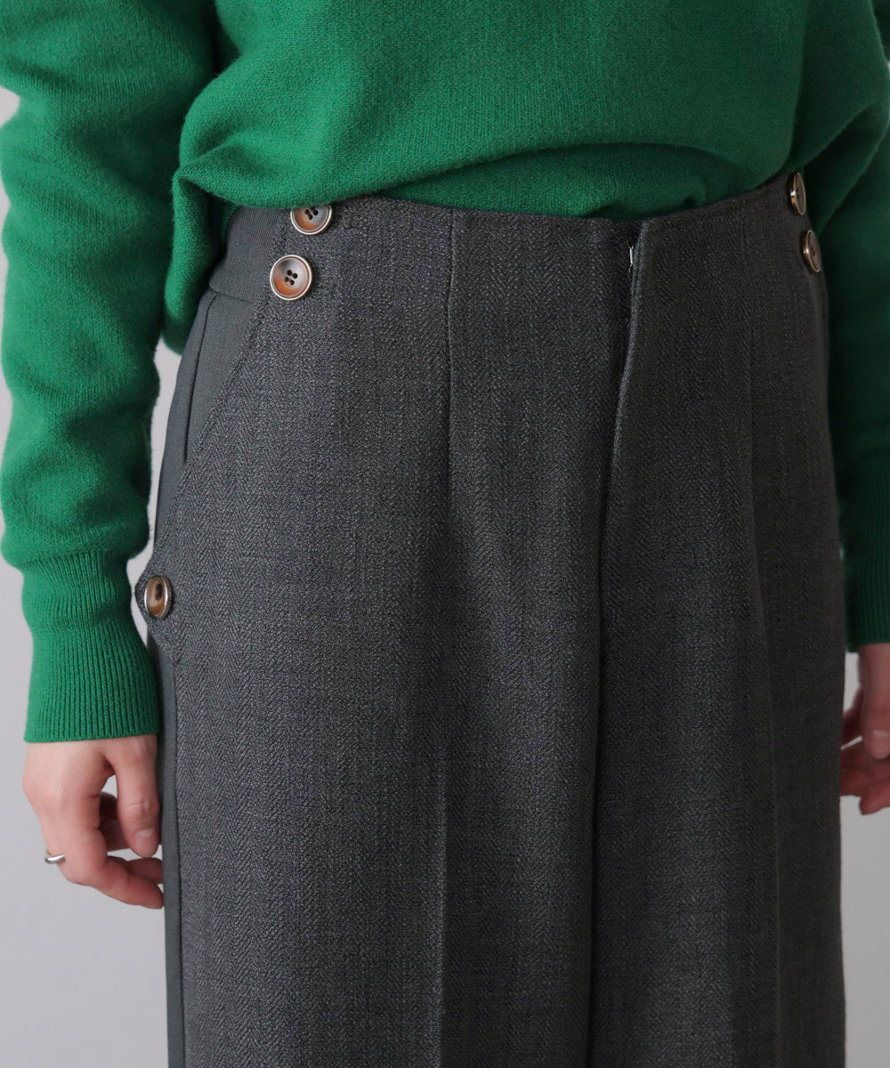 ブロッキングワイドパンツ