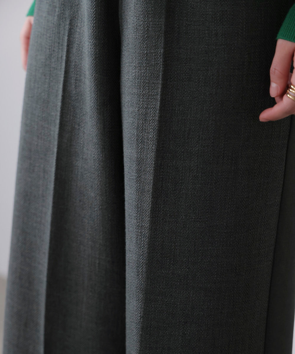 ブロッキングワイドパンツ