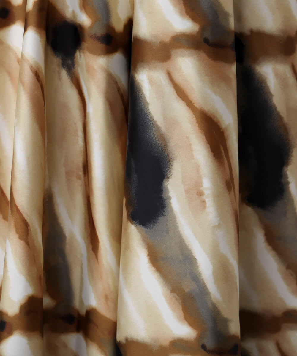 マーブルウエーブ柄スカンツ