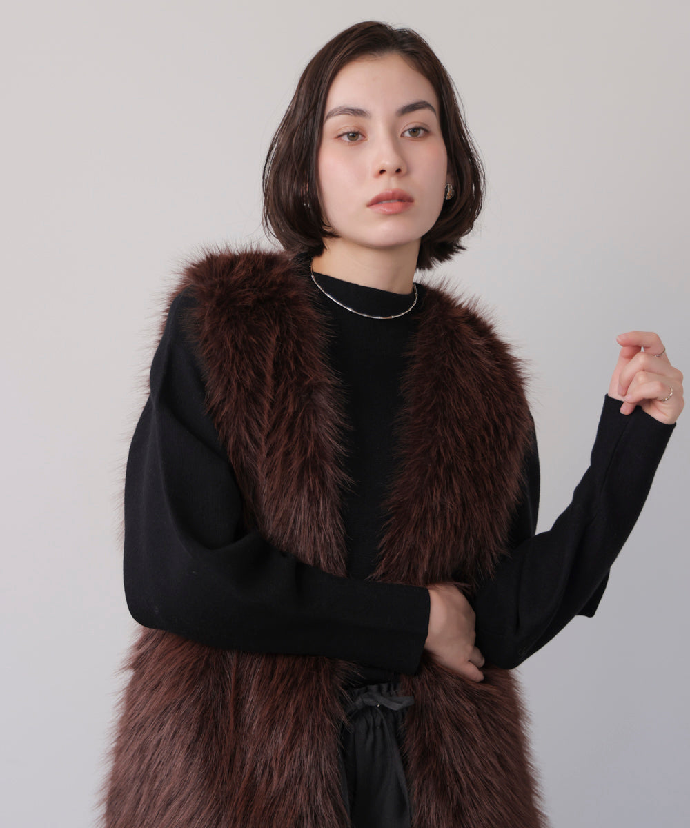 袖バルーンジャガードニットプルオーバー