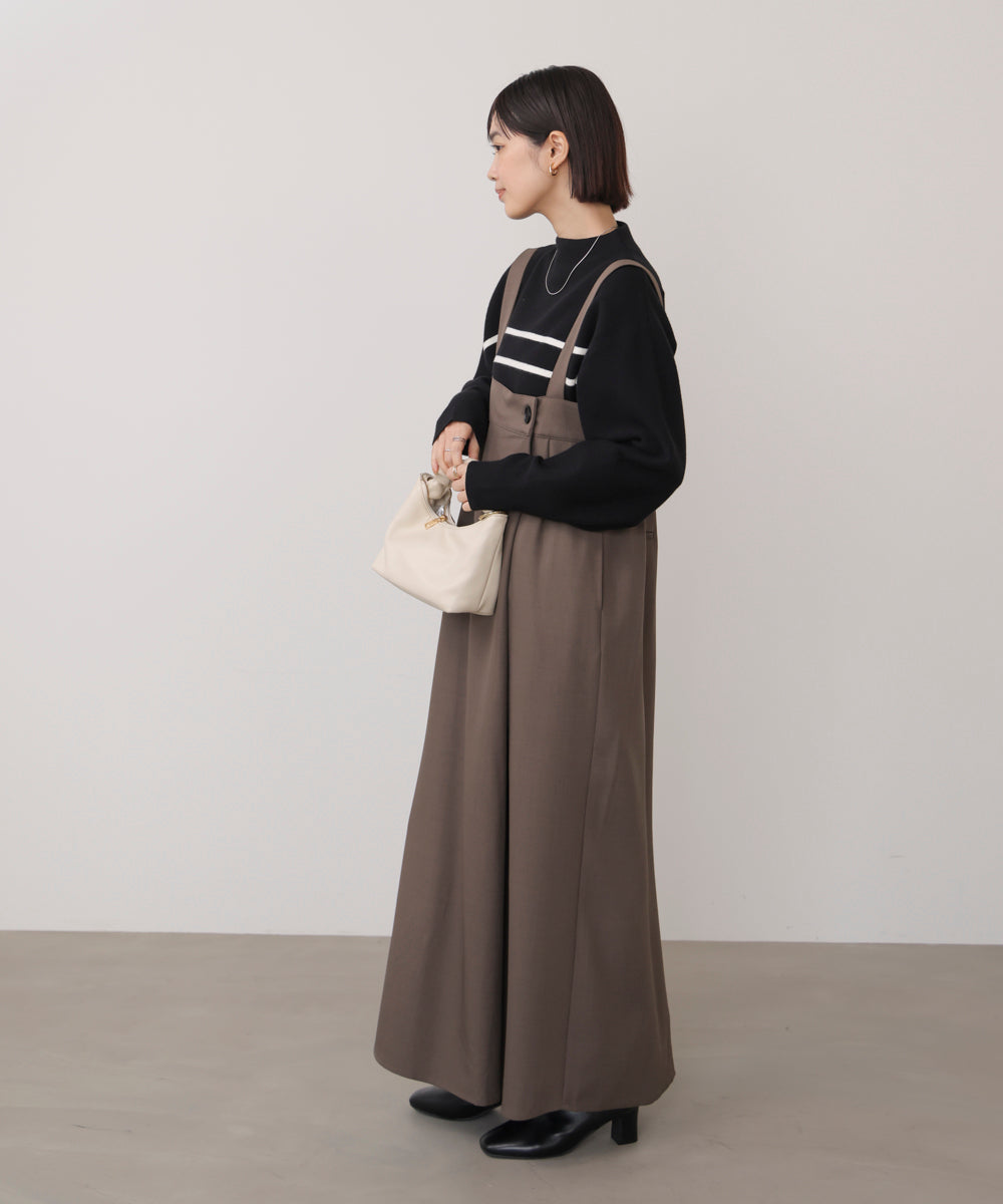 袖バルーンジャガードニットプルオーバー