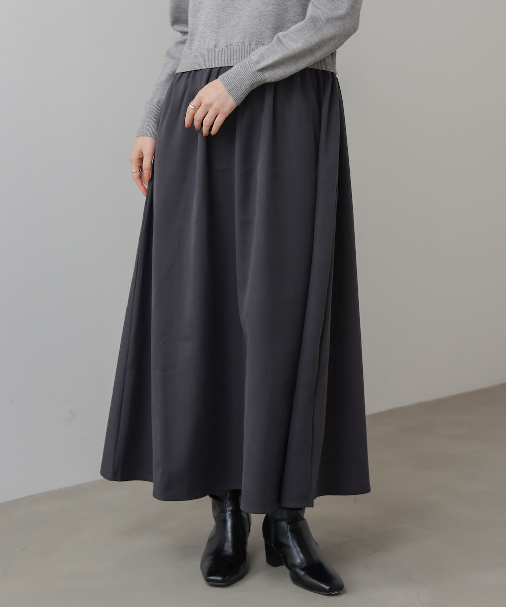 布帛ドッキングニットワンピース