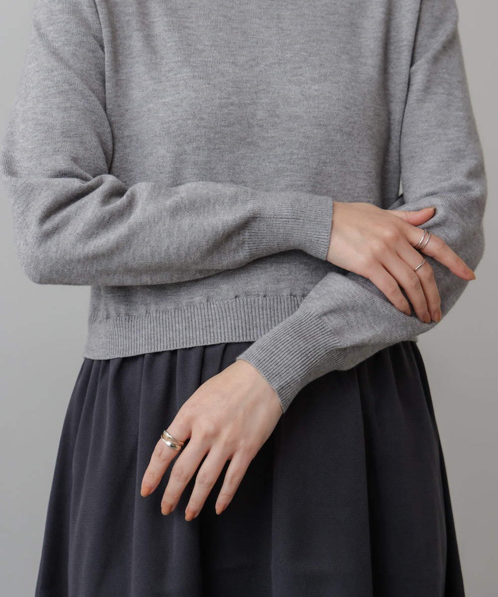 布帛ドッキングニットワンピース