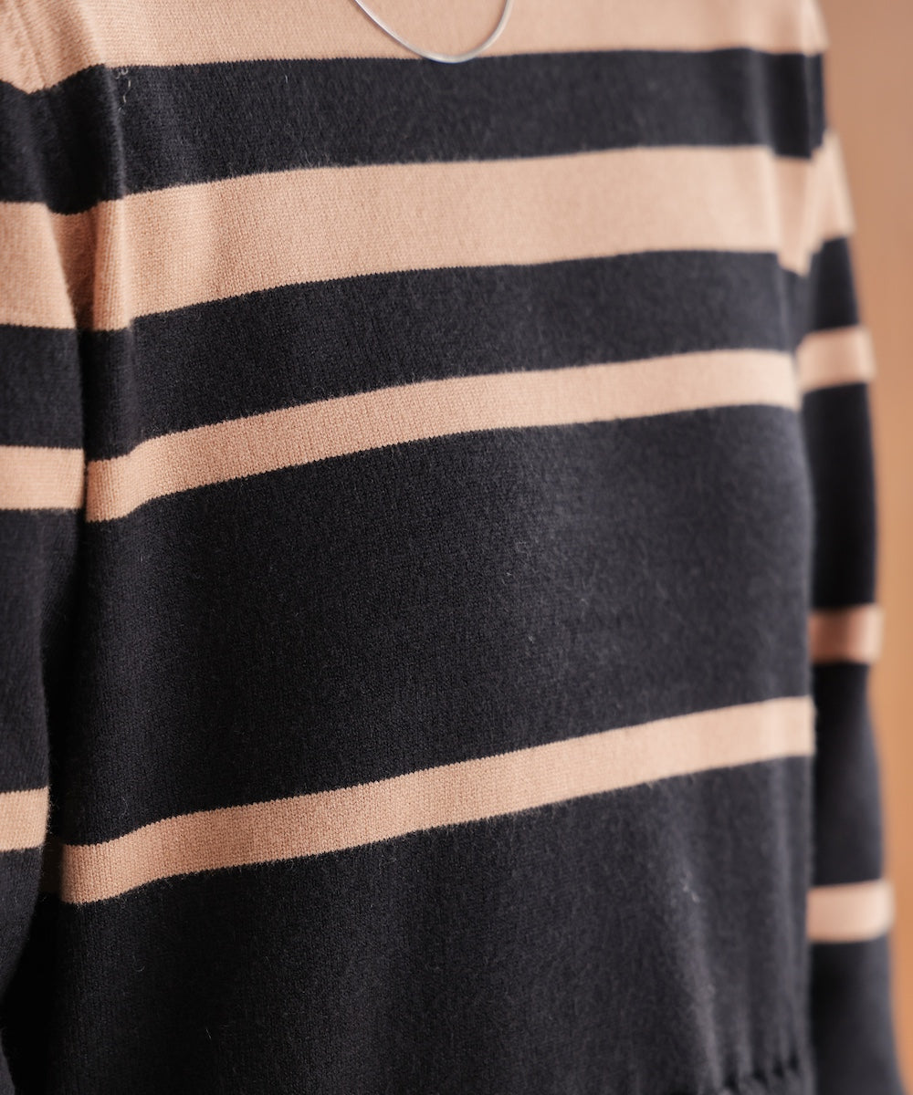 布帛ドッキングニットワンピース