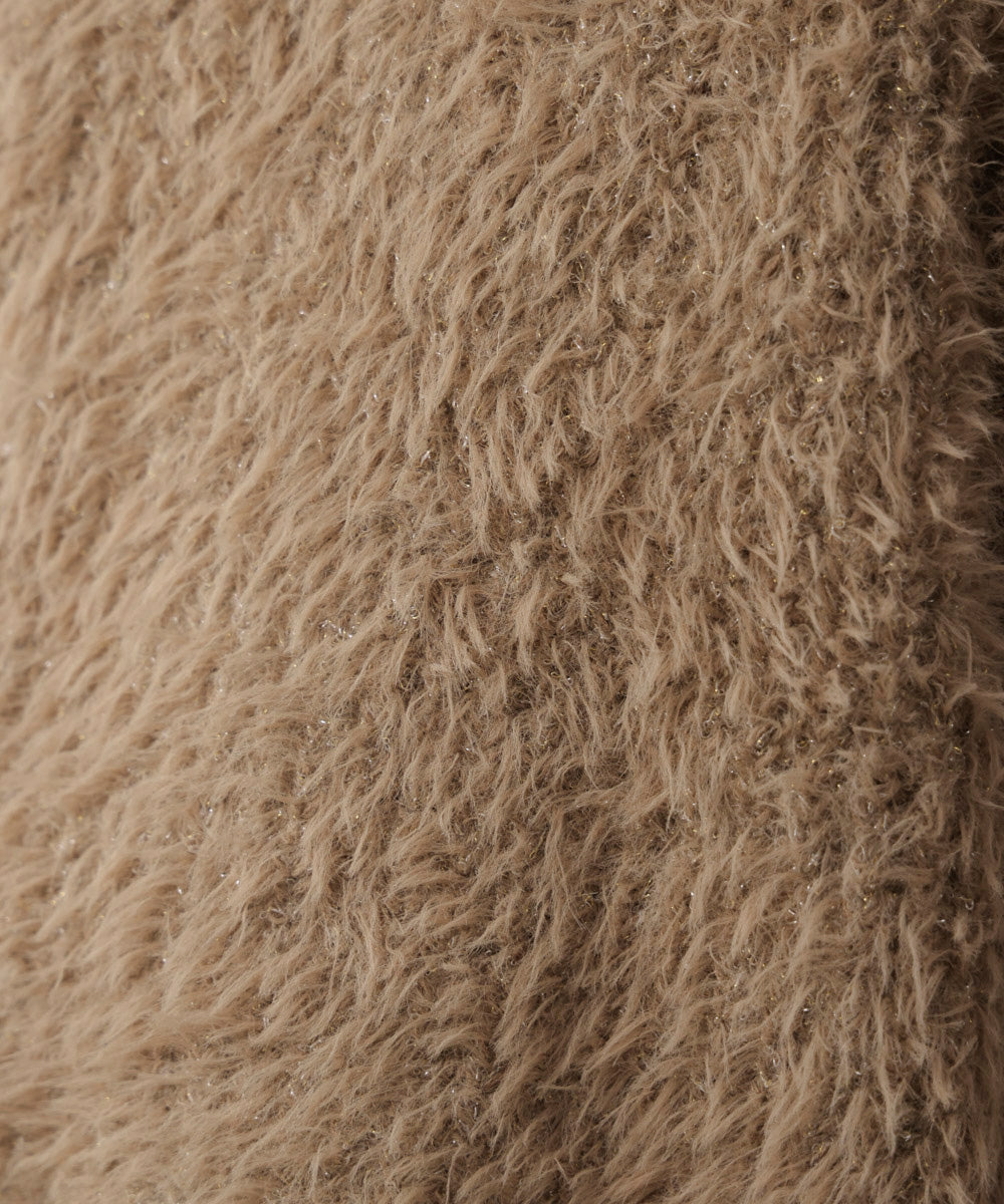 シャギーミックスニットプルオーバー